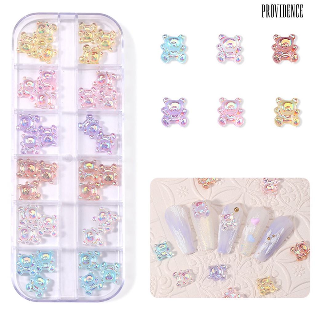 Ornamen Bunga Camellia / Beruang / Hati / Pita Bahan Resin Untuk Dekorasi Nail Art