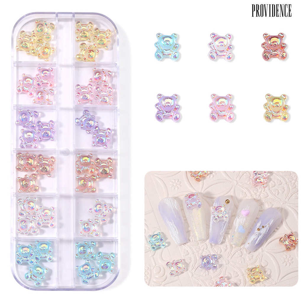 Ornamen Bunga Camellia / Beruang / Hati / Pita Bahan Resin Untuk Dekorasi Nail Art