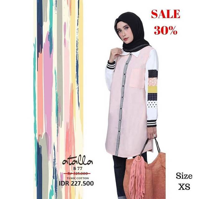 ATALLA B 77 TUNIK ATASAN MUSLIM CANTIK MODERN PREMIUM