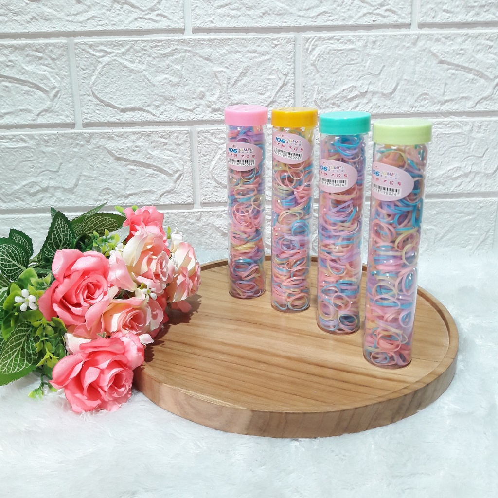 1421 / Karet Jepang ikat rambut / Kemasan botol mini lucu
