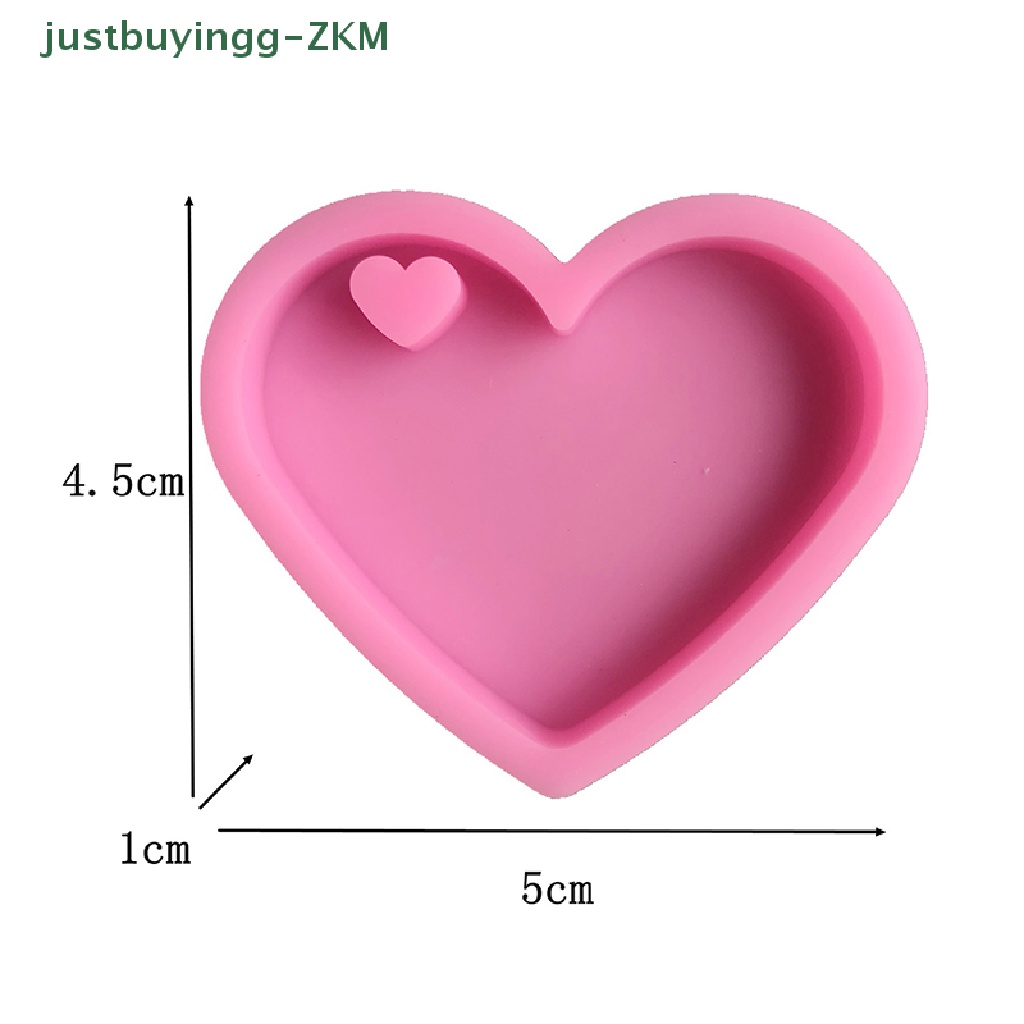 Cetakan Gantungan Kunci Bentuk Hati Bahan Silikon Untuk Liontin Epoxy Resin