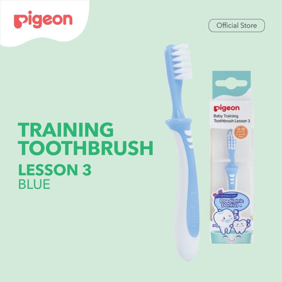 PIGEON Training Toothbrush Lesson 1/2/3 Sikat Gigi Anak Usia 12-18 Bulan