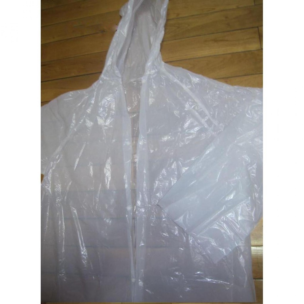 Jas Hujan Plastik PE Portable Raincoat Mantel Jaket Mantol Waterproof