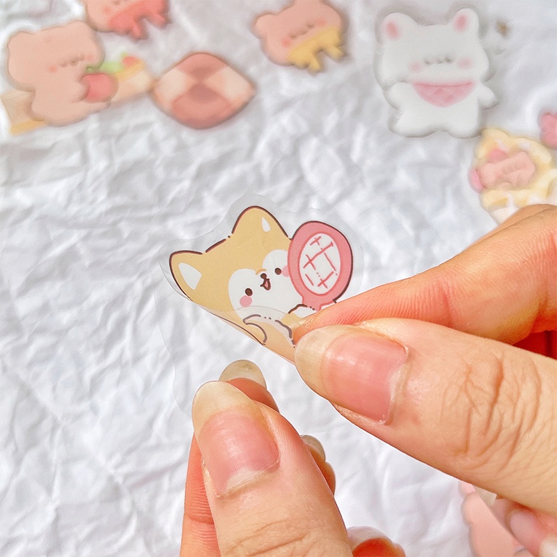 46pcs Stiker Desain Kartun Binatang Lucu Untuk Dekorasi DIY