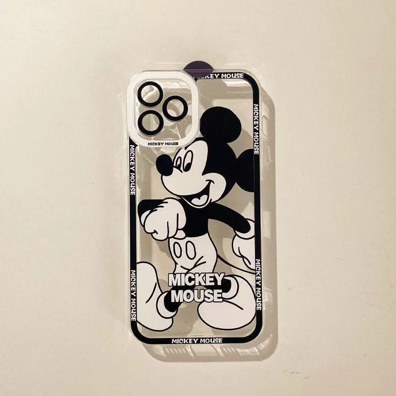 Soft Case Silikon TPU Transparan Motif Tikus Cover Iphone 12 13 14 SE 6 6S 7 8 Plus X XS XR 11 Pro Max