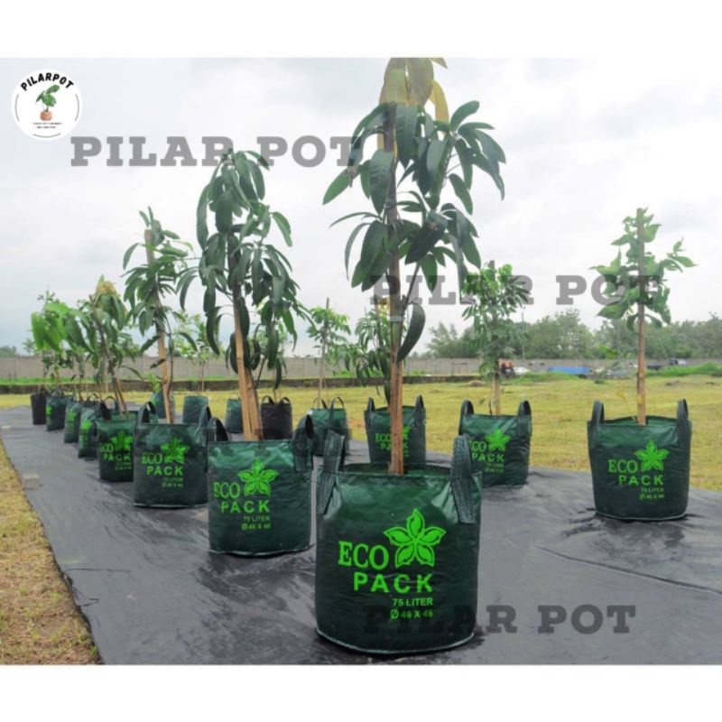 planter bag eco pack 11 liter 2 handle untuk pot tanaman - PLANTER BAG 11 LITER