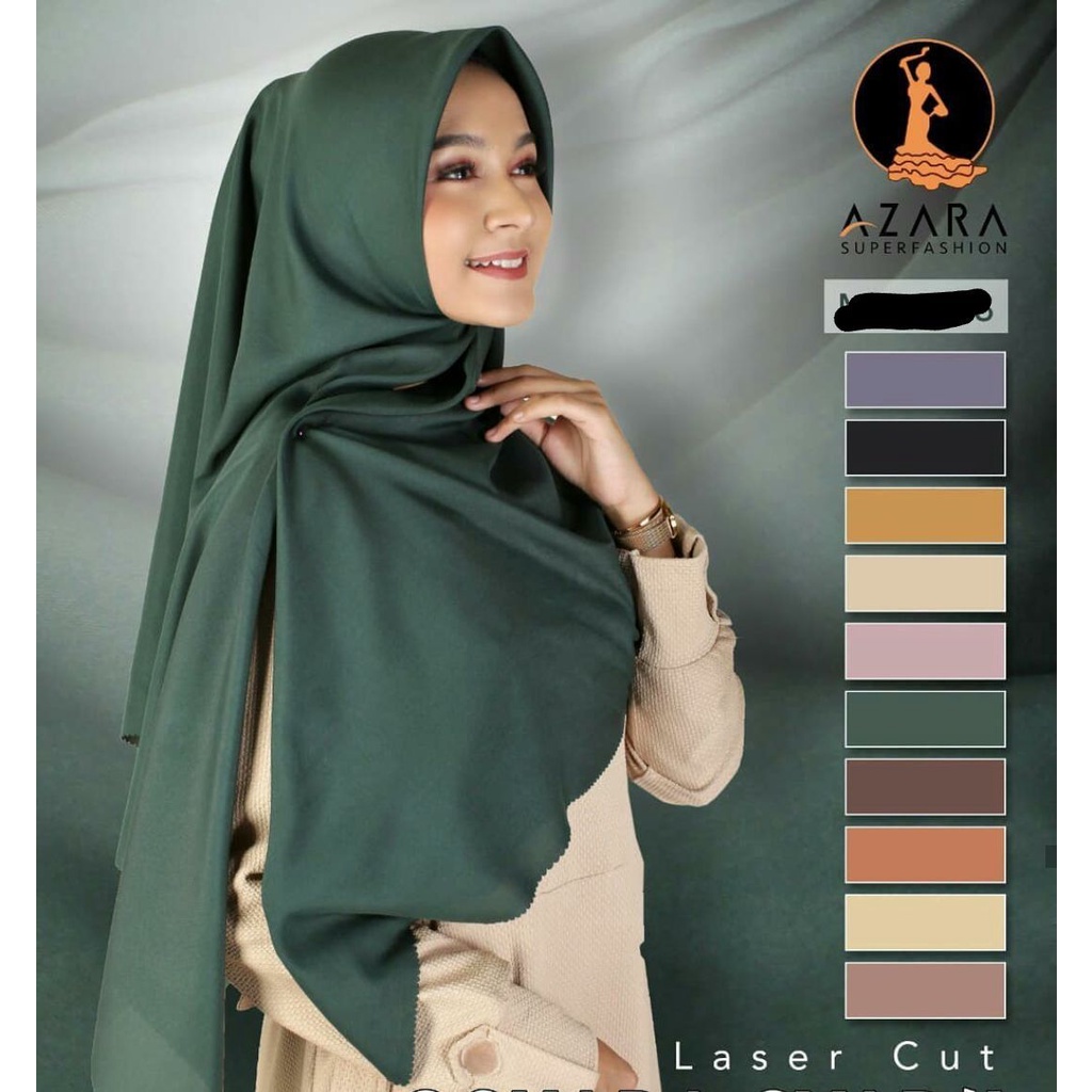 Hijab DIAMOND SYAR'I AZARA LC | SegiEmpat IMPORT SYAR'I JUMBO POLOS UKURAN 130 X 130 CM