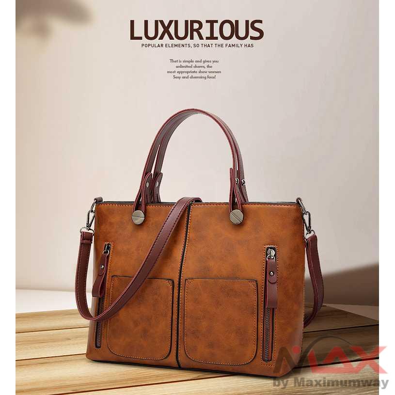 Tas Kerja kantor wanita PREMIUM,  Tas Selempang Tote Wanita Vintage Shoulder Bag, Korea Japan Style