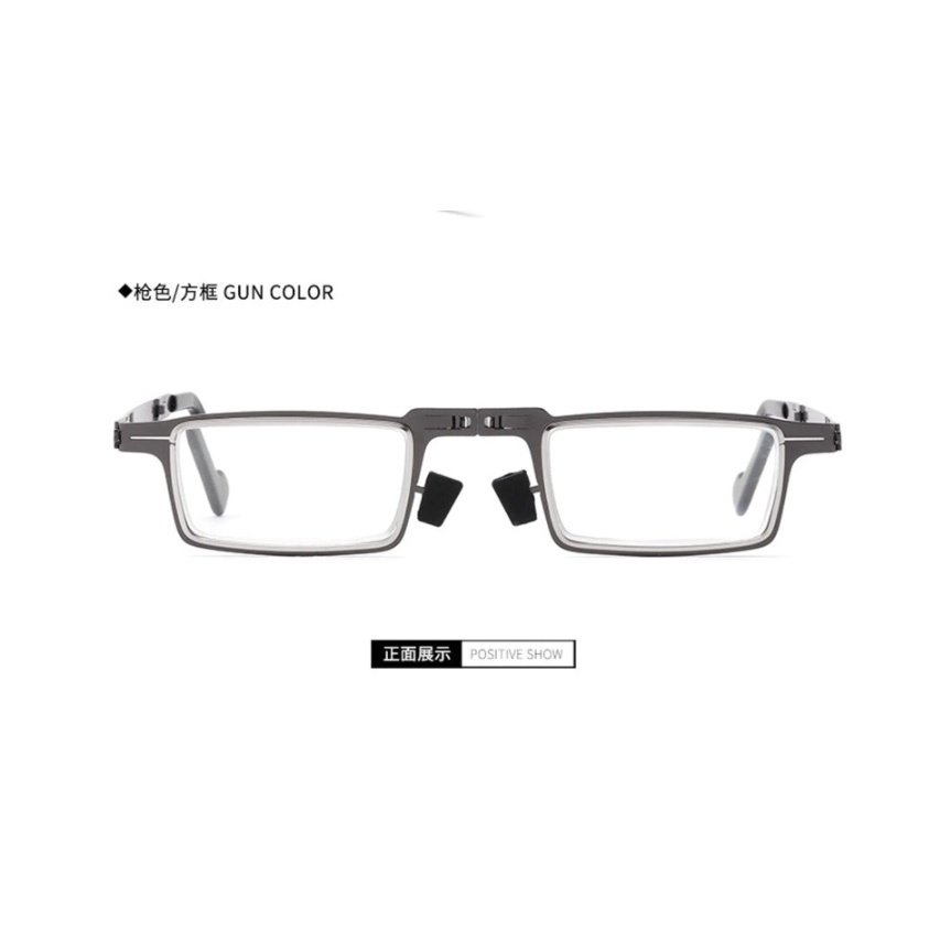 KACAMATA BACA LENSA PLUS ANTI RADIASI AUTO FOKUS FRAME TITANIUM LIPAT TITANIUM READING FOLDING GLASSES UNISEX PRIA WANITA BR04