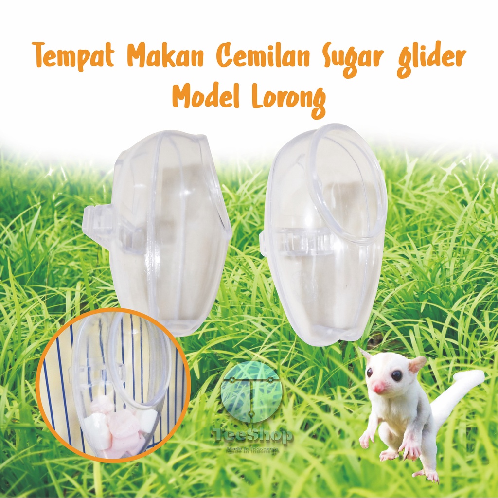 TEMPAT MAKAN CEMILAN SUGAR GLIDER , BURUNG , TUPAI MODEL LORONG