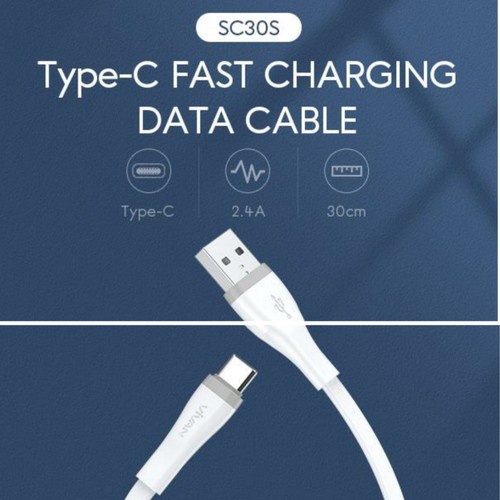 KABEL USB VIVAN SC30S TYPE C 30CM 2.4A COPPER