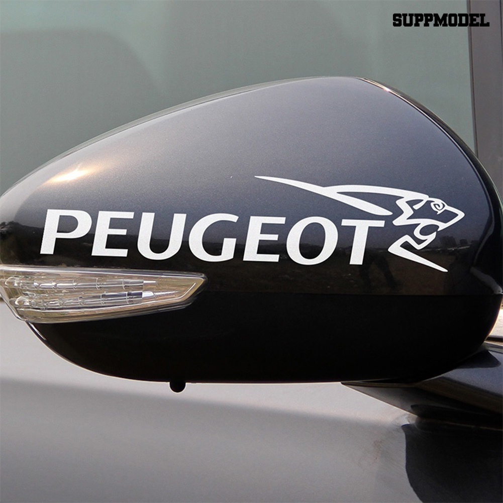 1 Pasang Stiker Kaca Spion Mobil Motif Singa Untuk PEUGEOT