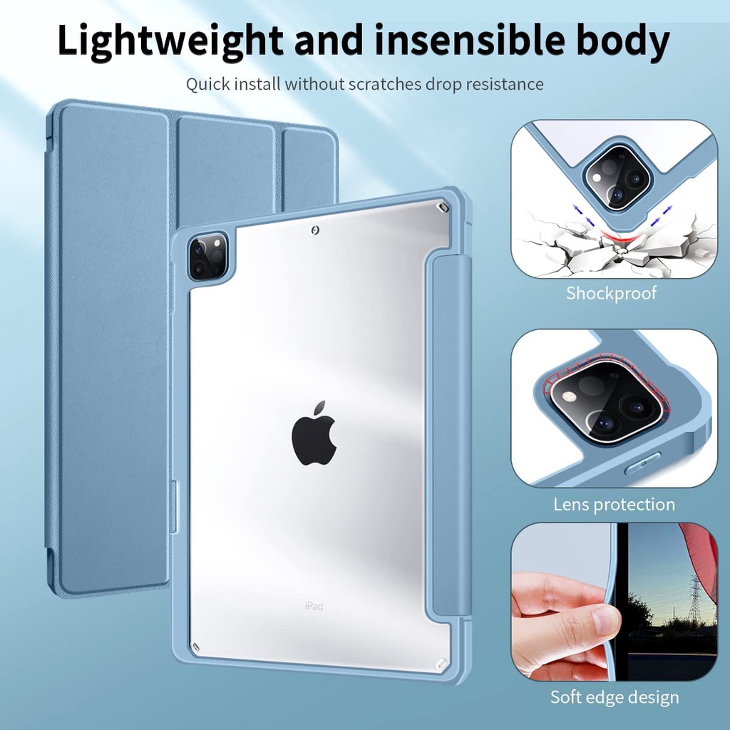 MIKA PEN HOLDER dan FLIP CASE IPAD 9 / 8 / 7 / IPAD PRO 11 / IPAD AIR 5 / AIR 4 / IPAD MINI 6 AUTO LOCK