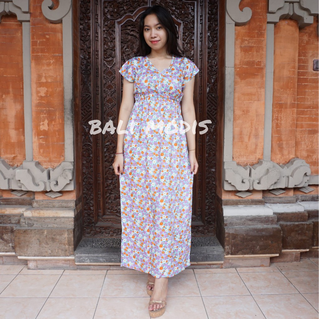 DASTER MANOHARA PANJANG MOTIF BUNGA RANTING DRESS BALI