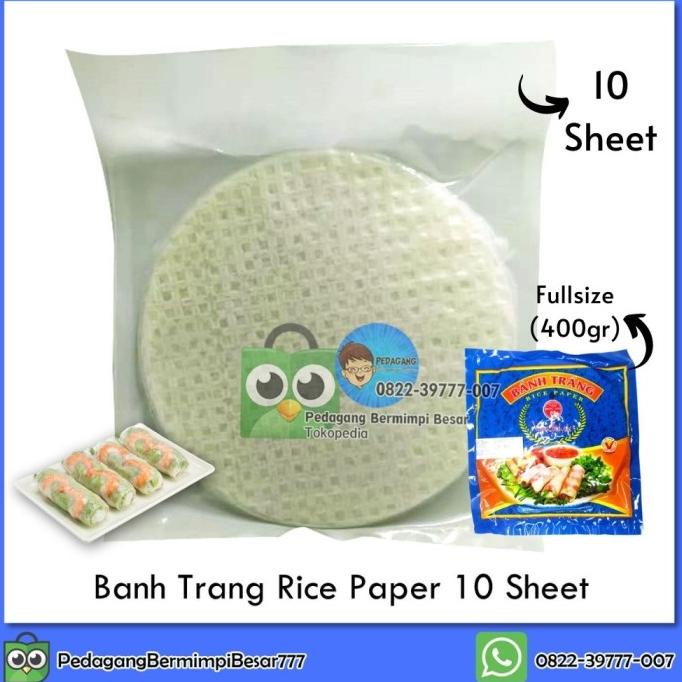 

Banh Trang Rice Paper 22cm isi 10 Sheet | Kulit Lumpia Vietnam TERLARIS TERPERCAYA ORIGINAL