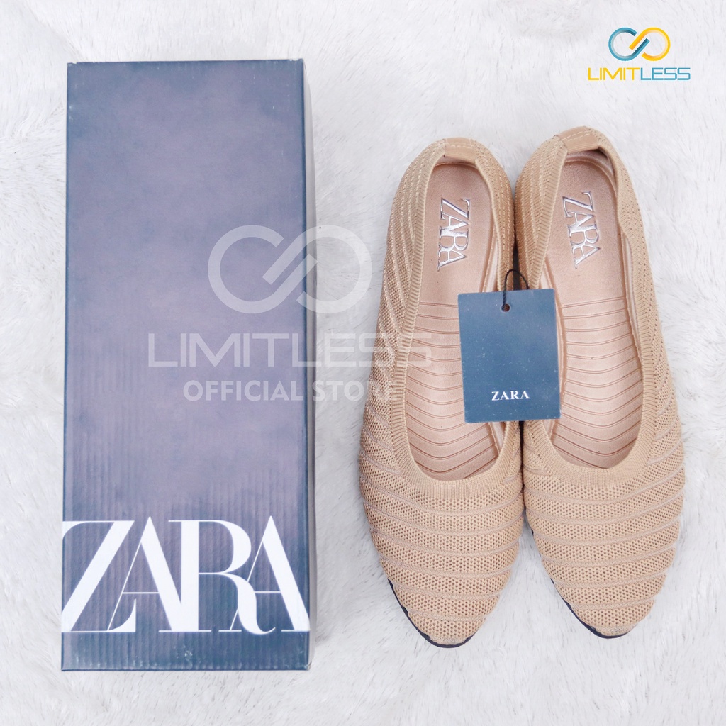 Flatshoes Wanita Zara Laily Flat Shoes Wanita Slip On Fashionable Sepatu Flatshoes Rajut Cewek Hitam Style Korea