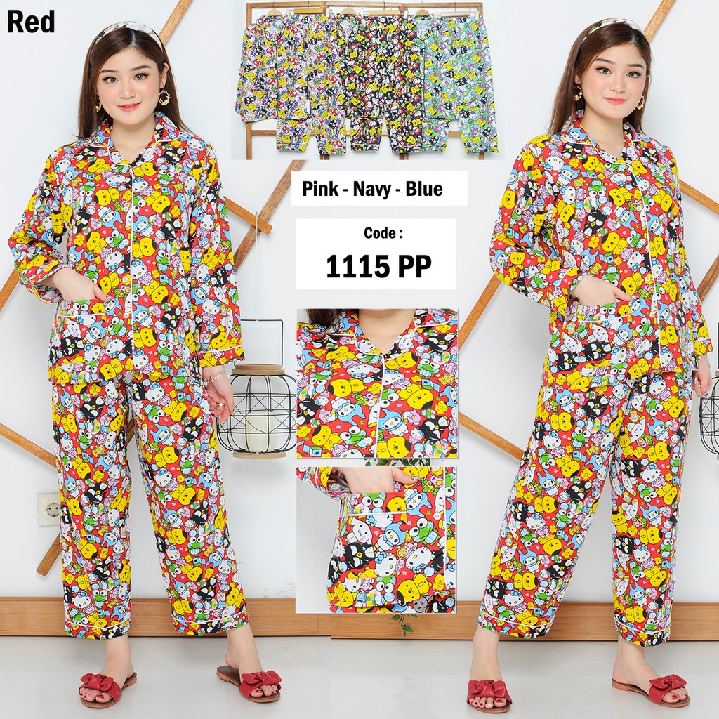  Baju  Tidur  Piyama Wanita  Dewasa Bahan Katun  PP 1184 1109 