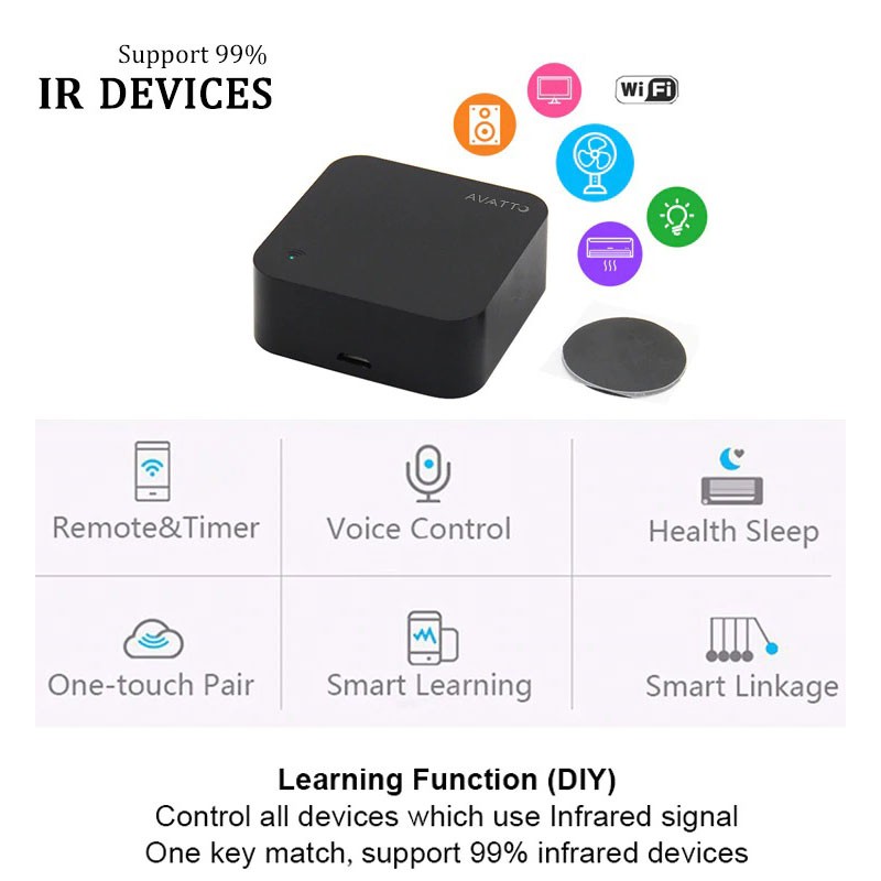 AVATTO Universal Smart Remote Controller WIFI+IR Home Switch