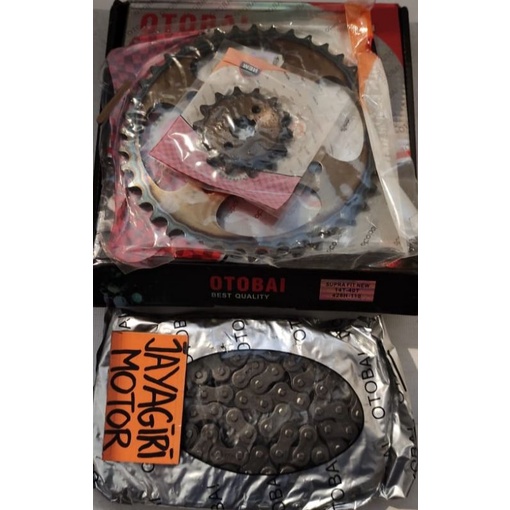 Gear Set Supra Fit New 428 14T 40T 110CL KTL Otobai 428H Gigi Tarik 428-14T 428-40T 428-110L 428-14 