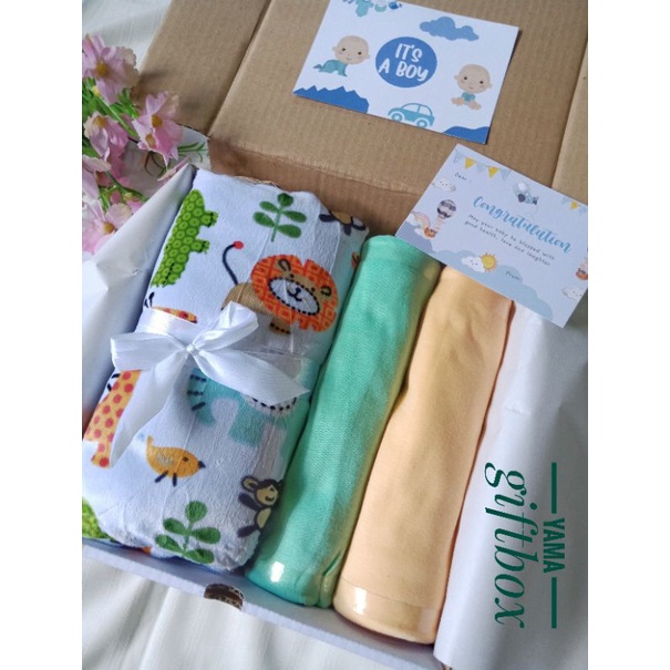 yamagiftbox hampers handuk selimut bedong bayi kado kelahiran