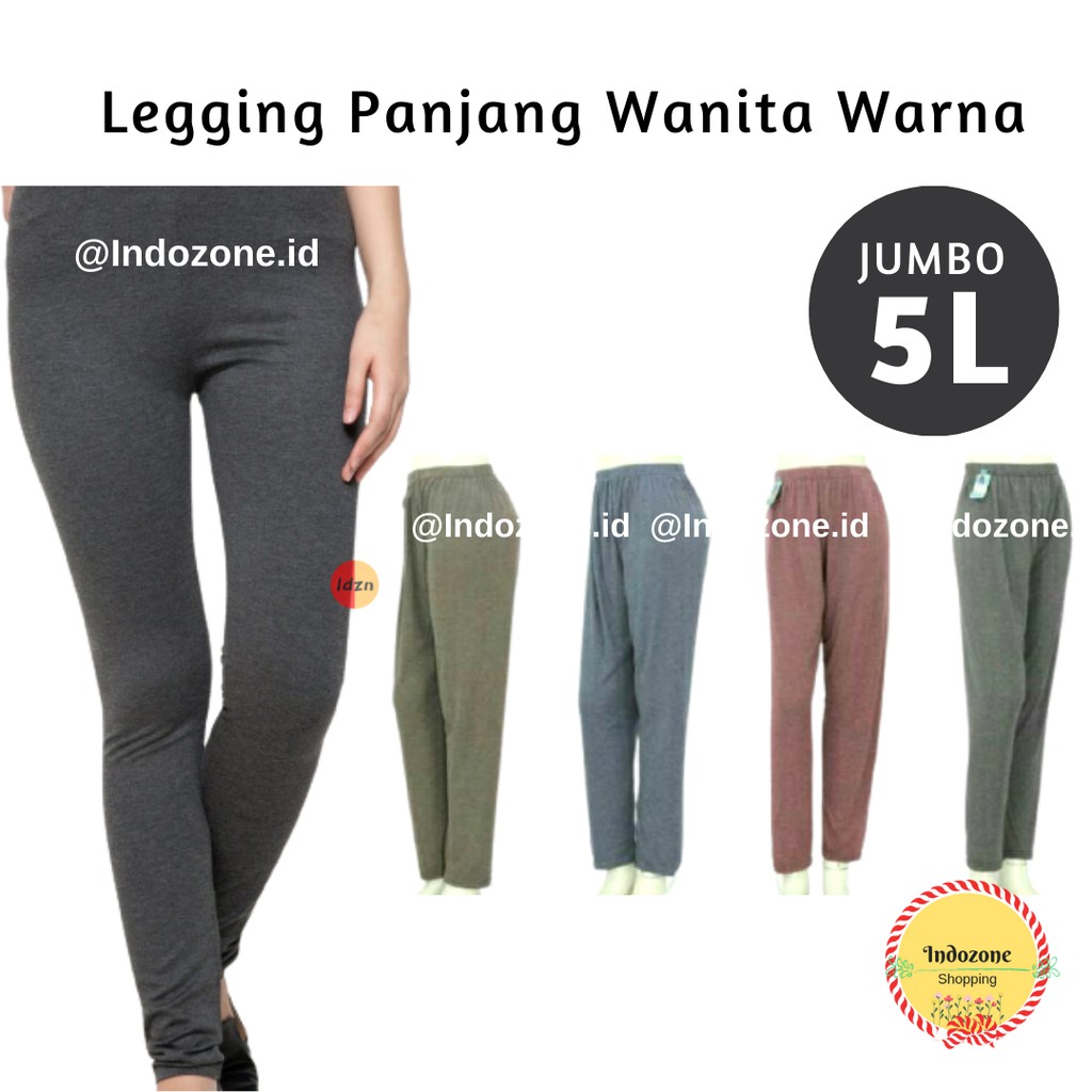 JUMBO Legging Panjang Wanita SIZE 5L BIG Celana Daleman Warna Sembur