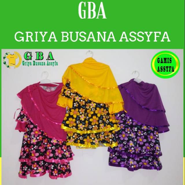 Gamis Assyfa / Gamis Anak / Baju Gamis / grosir baju anak
