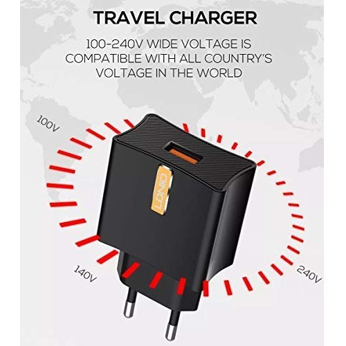 LDNIO CC200 - 3 in 1 Mobile Charging Kit with Turbo Power Engine - Charger &amp; Powerbank Travel Set