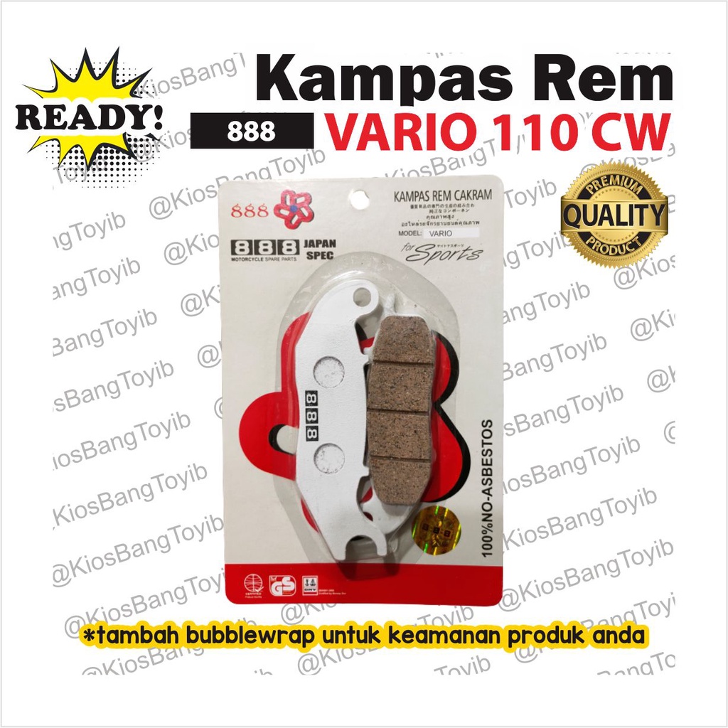 Kampas Rem Depan Discpad Honda Vario 110 CW 2006-2014 (888)