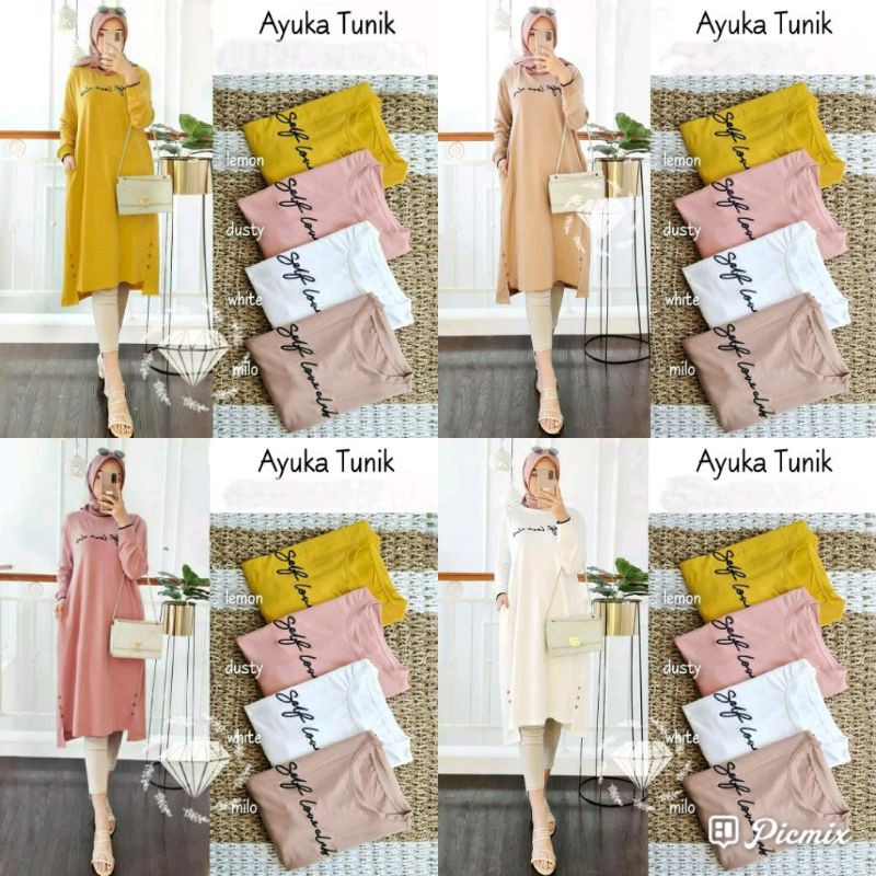 # COD # GAG - ATASAN TUNIK AYUKA BABYTERRY TUNIK JUMBO / FASHION BAJU MURAH / TERBARU TUNIK MEWAH