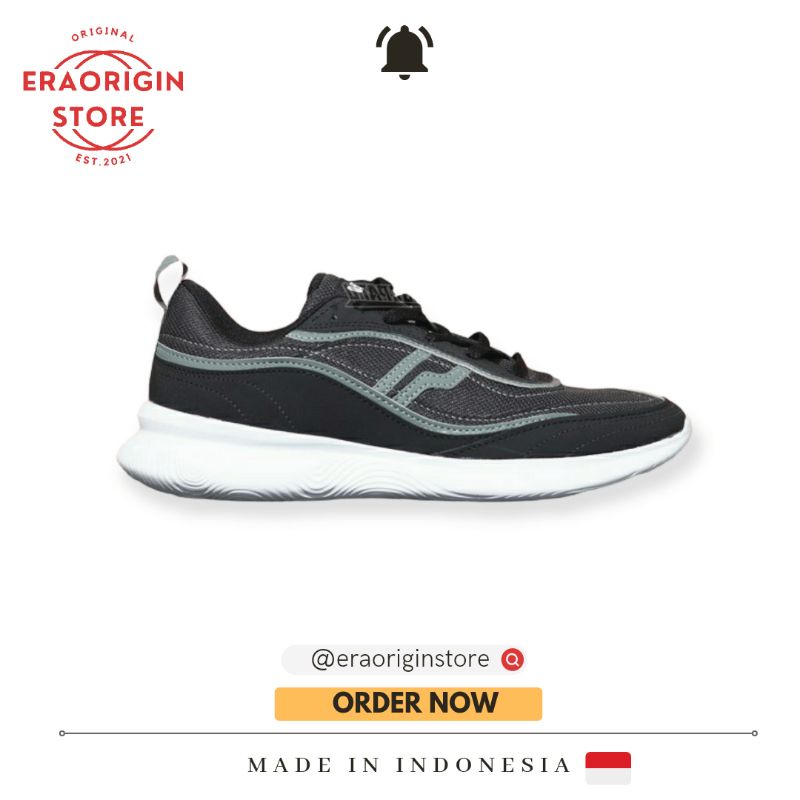 Sneakers Pria Piero Arc Wave Black Original