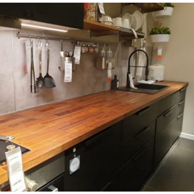 meja top table kayu jati custom size FJL finishing