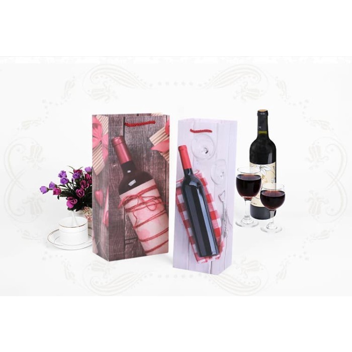 

paper bag for wine bottle, wine paper bag, tas botol wine ISI 2