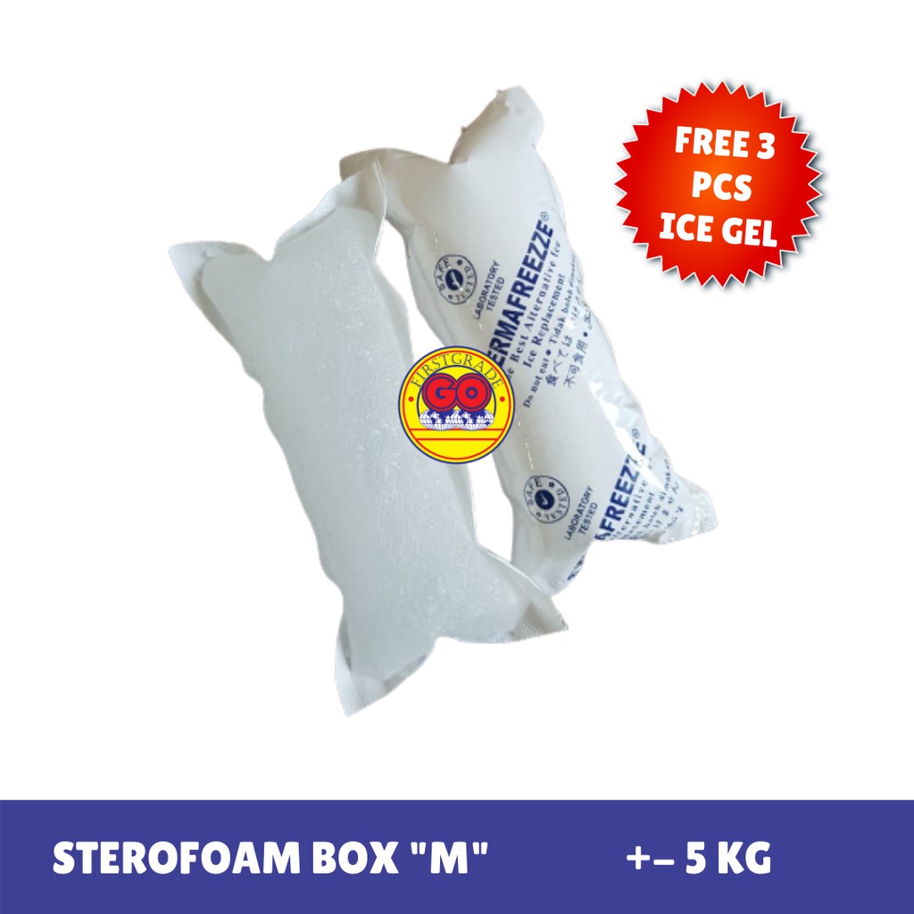 Spylee Sterofoam Box Medium 5Kg Pengiriman Luar Kota free ice gell