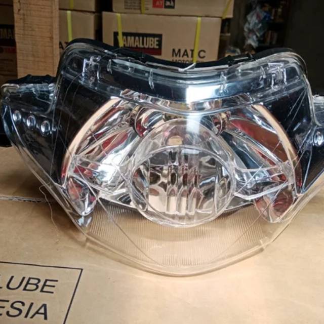 Lampu depan supra x 125 lama lepktor depan kaca lampu depan