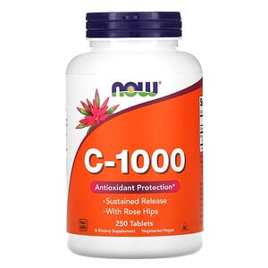 NOW Foods Vitamin C 500 / C 1000 Antioxidant Protection with Rose Hips