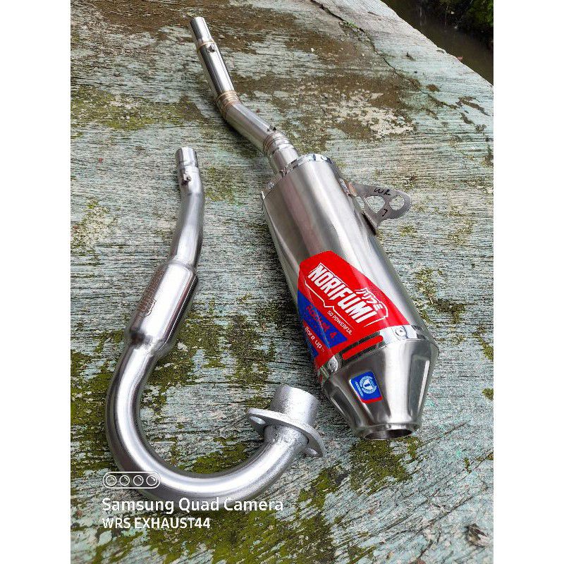 KNALPOT CRF NORIFUMI ROCKET4 STENLIS PNP (MESIN STANDARD)KLX D-TRACKER WR155-8