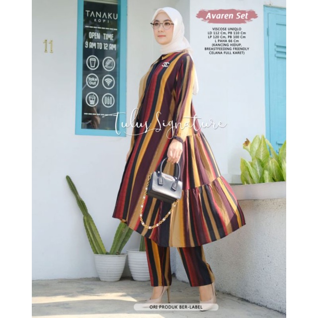 Avaren set wanita motif katun rayon by tulus signature