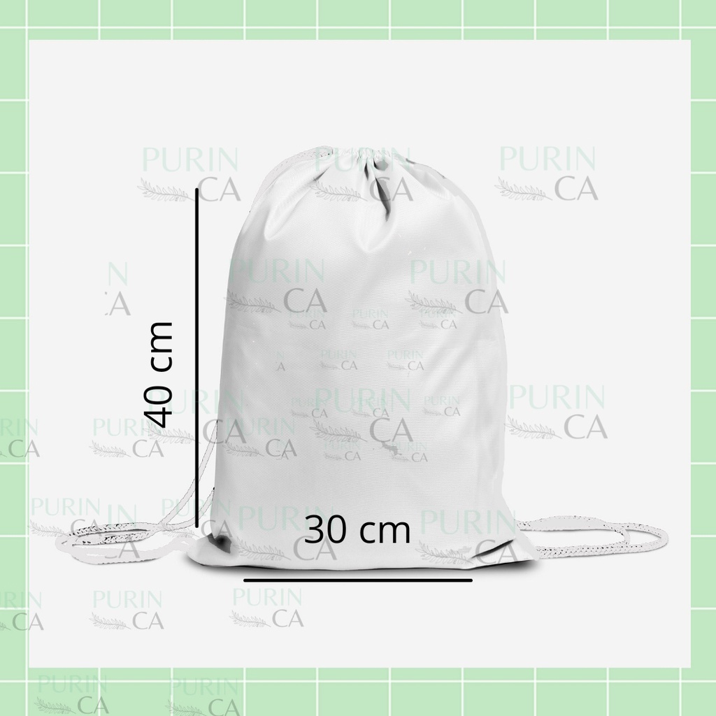 Custom / UPGRADE Draw String Bag Kanvas Gambar Your Design