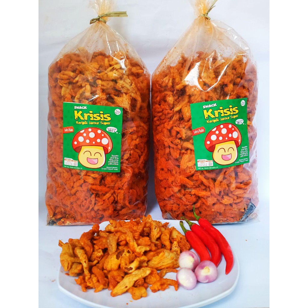 Jual Jamur Crispy Super Krispi 2 Kg Rasa Balado Shopee Indonesia