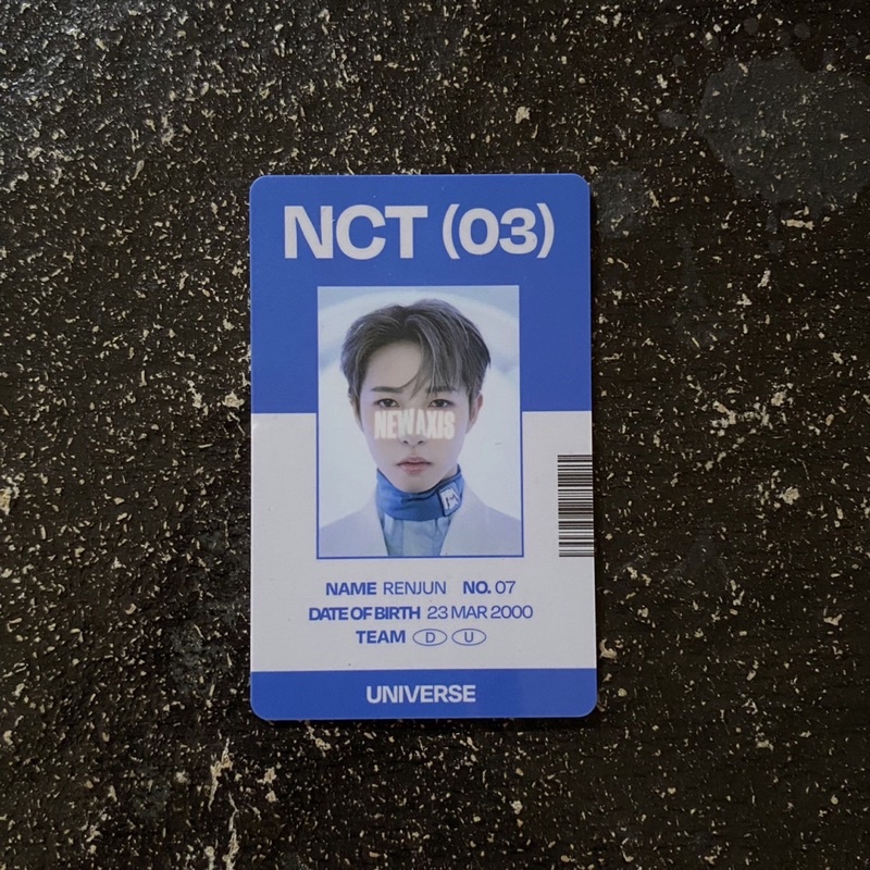 id card universe nct renjun dream 127 official good condition photocard murah