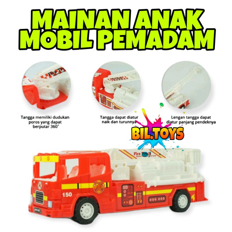 MAINAN ANAK LAKI LAKI MOBIL MOBILAN TRUCK PEMADAM KEBAKARAN KGP 150 MAINAN EDUKASI ANAK