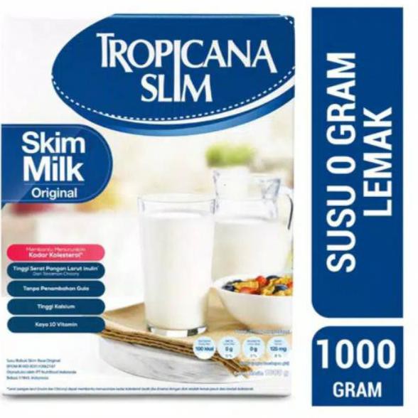 

#Sale FIHOG Susu Tropicana Slim Skim Milk Original 1000 gr V71 Terlaku.