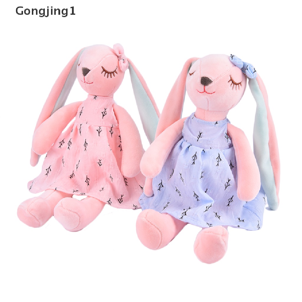 Gongjing1 Mainan Boneka Kelinci Telinga Panjang Bahan Plush