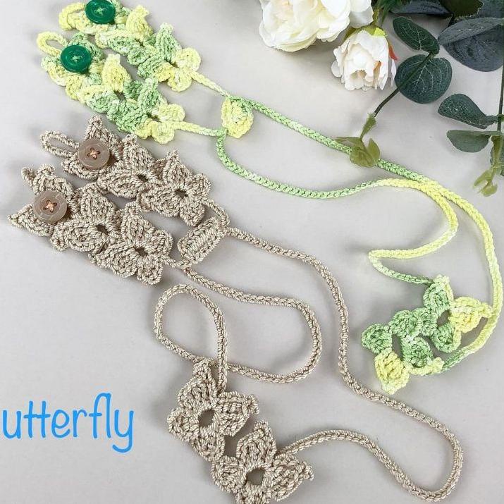 Koleksi Terbaru.. strap masker rajut/konektor rajut/strap masker sakura/strap masker terbaru