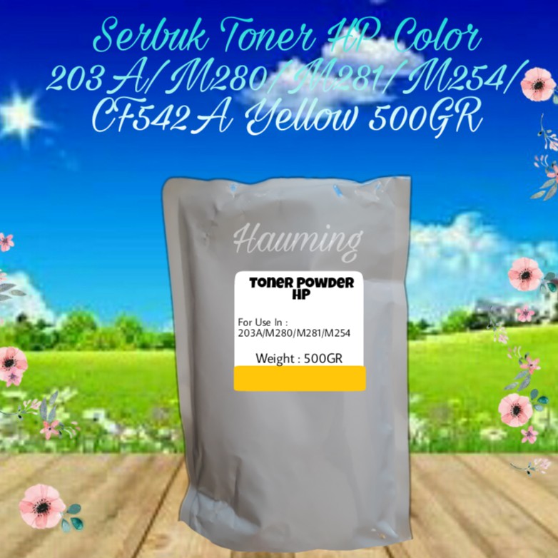 Serbuk Toner HP 203A M280 M281 M254 M254DN M254NW M280NW M281CDW M281FDN CF542A Yellow 500gr