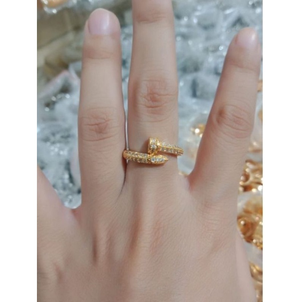 Cincin xuping wanita dewasa lapis emas 24k C09