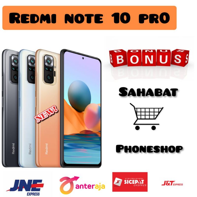 XIAOMI REDMI NOTE 10 PRO 6/64 GB 6/128 GB 8/128GB GARANSI RESMI TAM