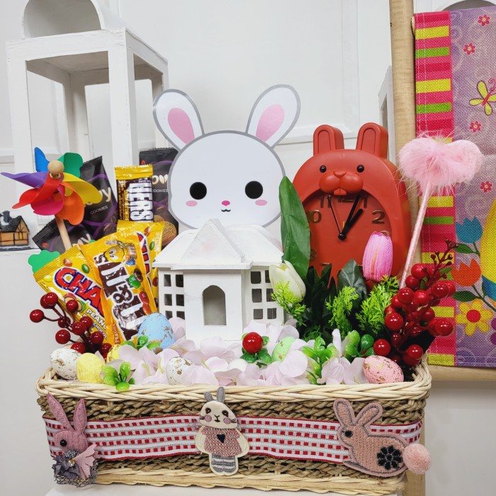 

Paket dekorasi box hampers easter bunny eggs kelinci telur paskah 115