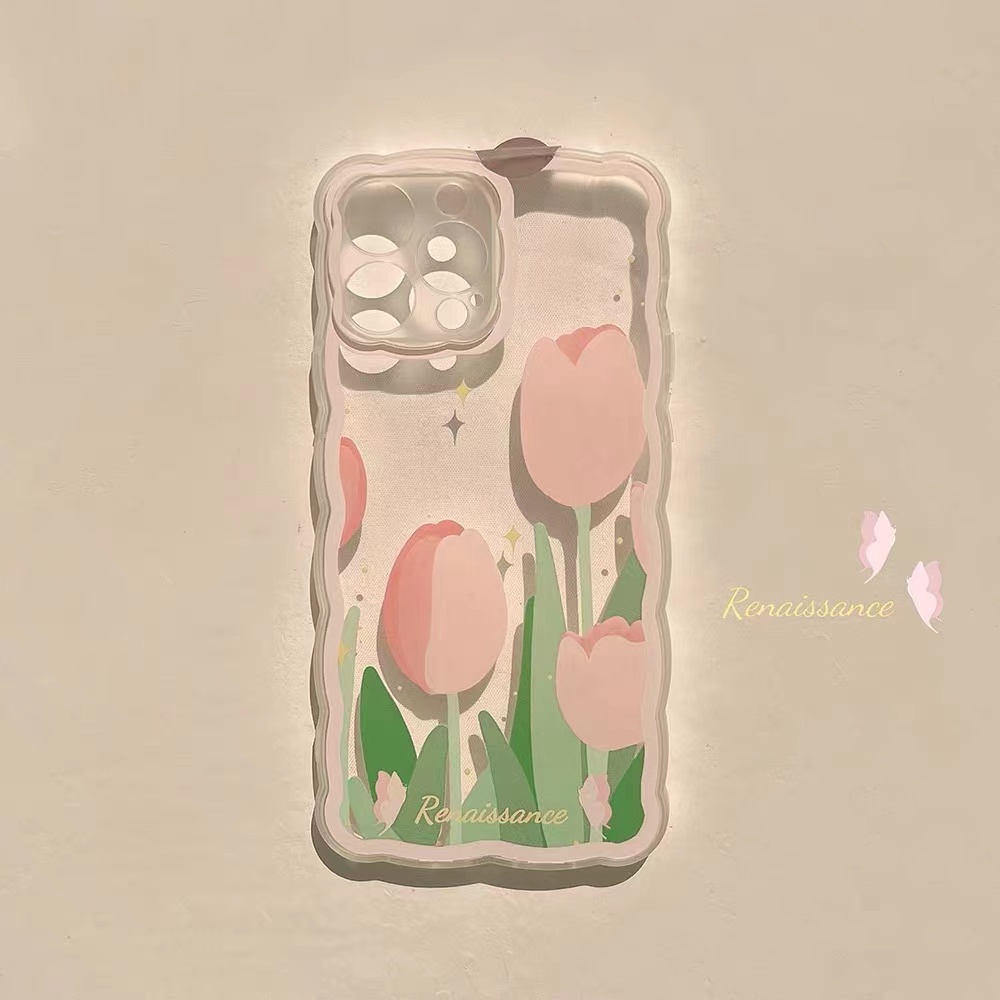 Soft Case Silikon TPU Transparan Motif Bunga Untuk IPhone 13 12 Mini 11 Pro X XR XS Max SE 2020 6 6S 7 8 Plus