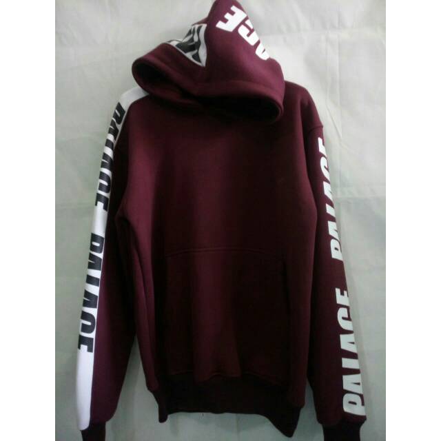 sweater hoodie palace maroon premium
